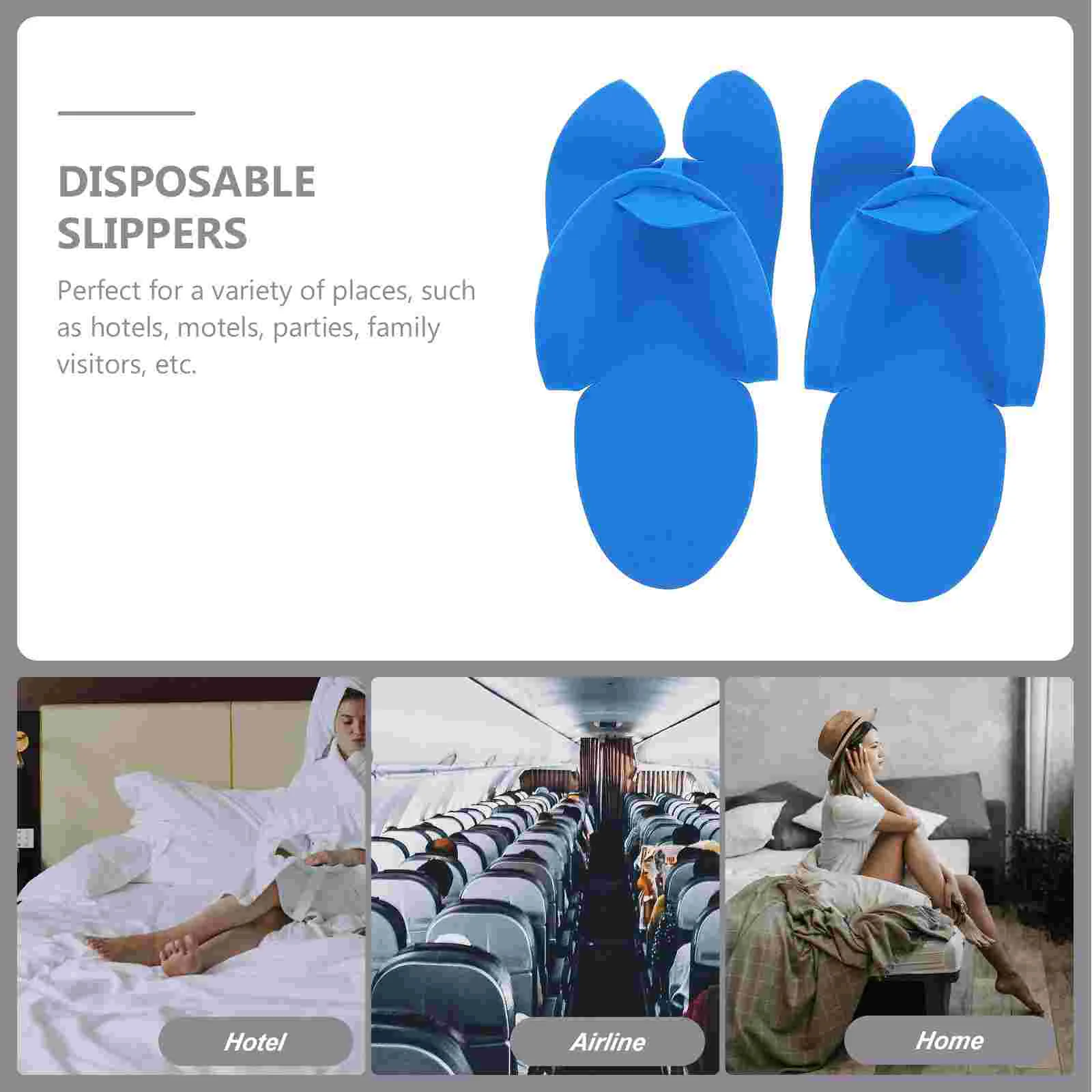 12 Pairs Portable Manicure Slippers Women Single Use Folding Flip-flops for Travel Pedicure Assembled