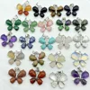 Natural Stone Quartz Crystal Amethysts Animal butterfly charm Pendant DIY Jewelry Making Necklace Accessories Women Gift 10pcs 1