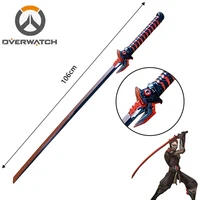 Cosplay Overwatch Game Genji Evil Spirit Sheath Knife Dragon Blade Shimada Genji Katana Role Play PU Weapon Prop Sword 106cm 1