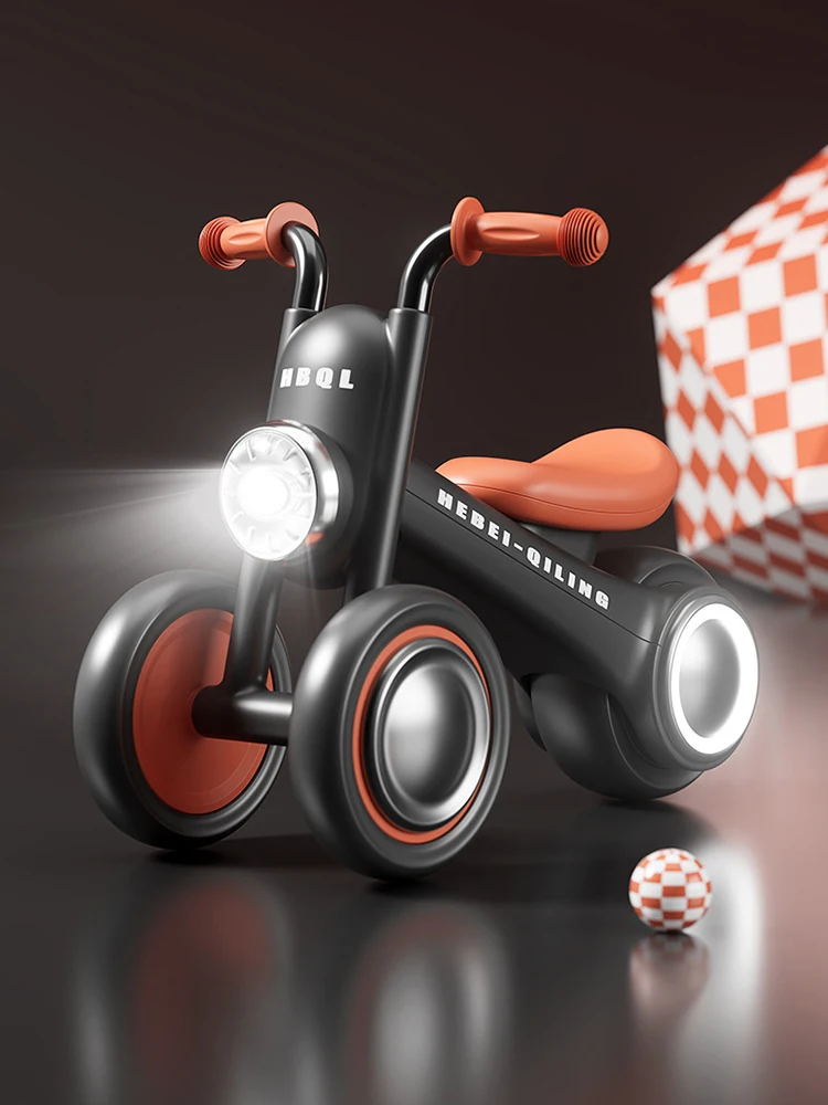 Bicicletta senza pedali per bambini con luci LED anteriori, musica e ruote silenziose anti-ribaltamento per bambini da 1 a 3 anni - immagine 6