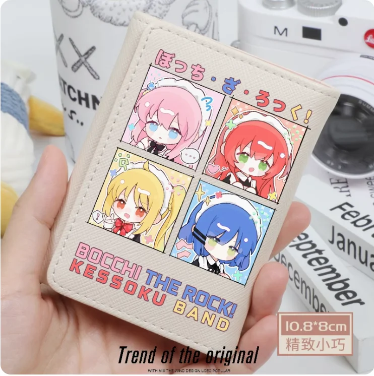 Anime BOCCHI THE ROCK! Gotoh Hitori Kita Ikuyo Fashion Wallets PU Purse Card Holder Hasp Money Bag Cosplay Gift B645
