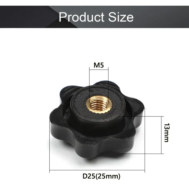 Thumb Nuts M4 M5 M6 M8 M10 M12 Plum Hand Tighten Nuts 5pcs