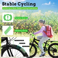 Vélo de montagne pour enfants de 20 pouces, 7 vitesses, freins à double disque, vélo unisexe pour enfants, hauteur réglable, VTT pour garçons et filles 6