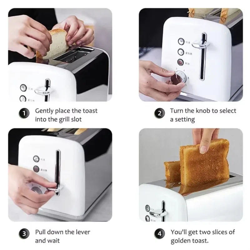 Stainless steel toaster household appliance 2-piece sandwich