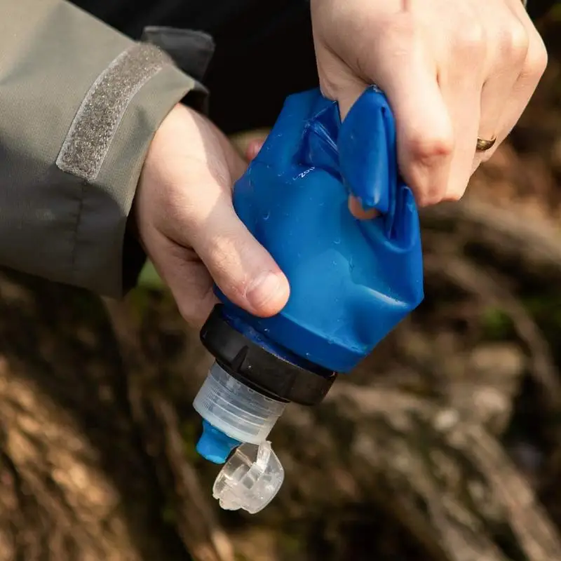 Filter Water Bottle Sports Water Bottle Foldable Portable Filter for Camping Hiking Purifier Physical Filtration