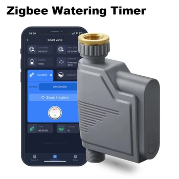 Tuya Smart Zigbee Watering Timer Smart Sprinkler Drip Irrigation System Built-in Water Flow Recorder Water Controller 1