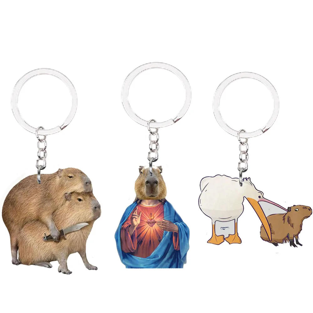 Capivara Aniversário Acrílico Chaveiro, Chaveiro Animal dos desenhos  animados, Capivaras Chaveiro Cadeias para Saco, Pingente Criativo,  Acessórios Presente - AliExpress