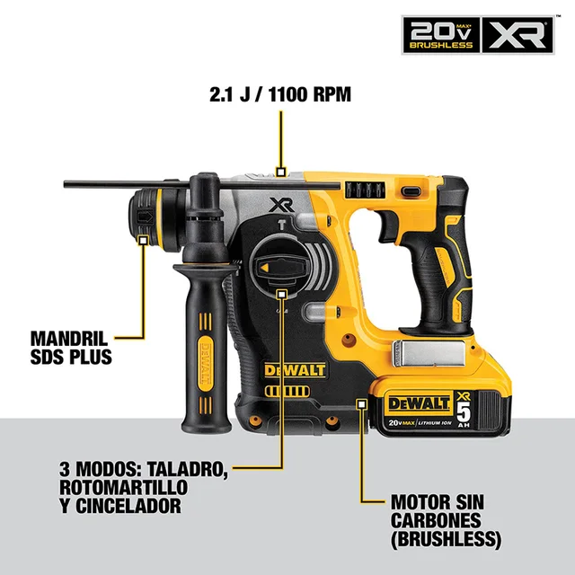 Dewalt DCH273 18 12vブラシレスハンマーリチウム電池コンパクト 