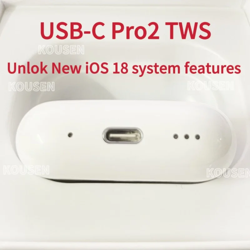 2025 New Bluetooth Wireless Earphones iOS18 ANC Pro2 with Active Noise Buffer USB Type-C TW Sports Stereo Earphones 2
