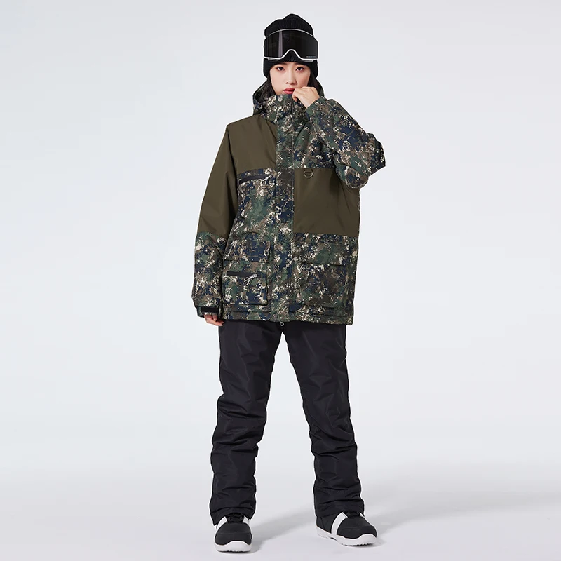 남녀공용, 스노우웨어, 스노보드 의류, 겨울옷 스키, 스노우 재킷 및 바지 세트..