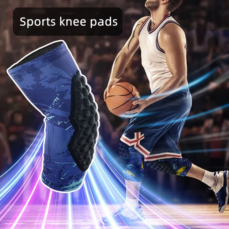 

1PC Honeycomb Basketball Knee Pads Sport Volleyball Football Safety Training Knee Support Protector Brace Compression Leg Sleeve