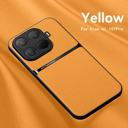 Custodia per telefono in pelle di lusso shockproof con supporto per auto