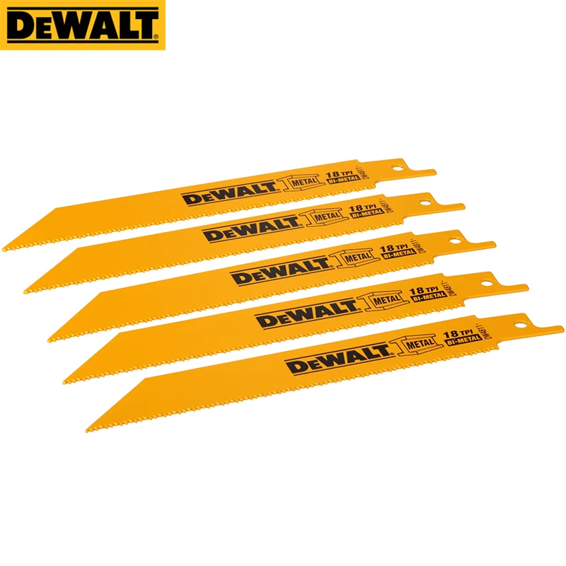 DEWALT DW4811 Reciprocating Saw Blades BiMetal 6Inch 18 TPI Metal Cable Steel Pipe Aluminum
