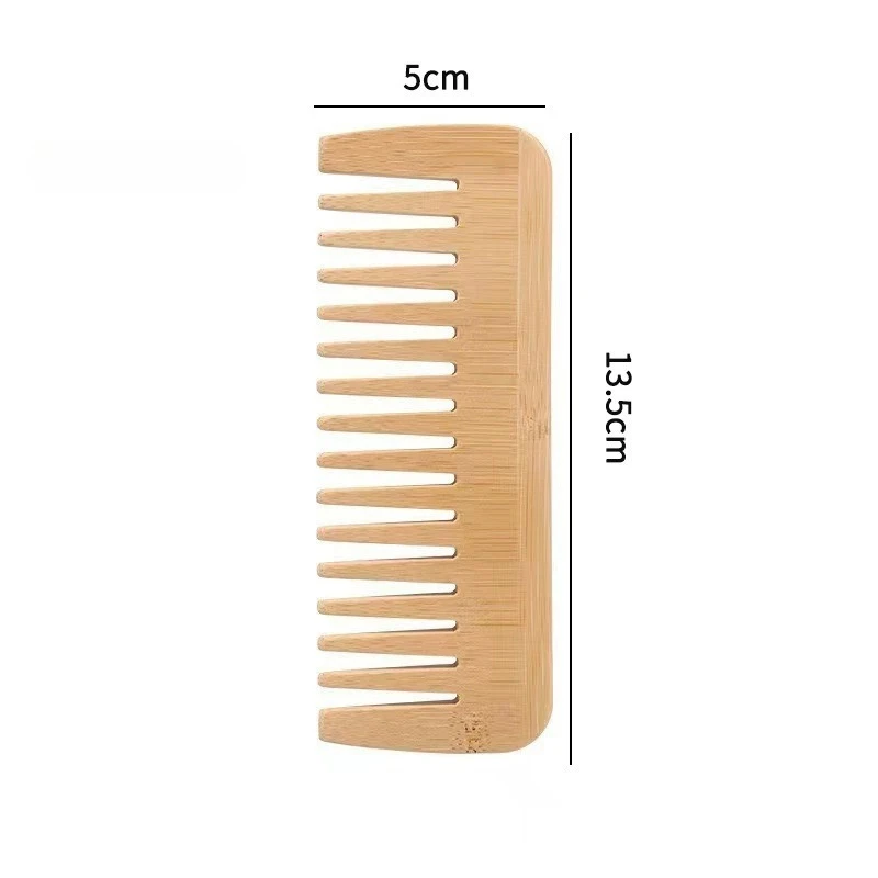 Doğal Bambu Ahşap Saç Tarak Anti-Statik Afro Çatal Tarak Geniş Diş Tarak Sıçan Kuyruğu Saç Fırçası Kadın Berber Şekillendirici Araçları