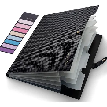 Cartella portadocumenti espandibile, cartelle tascabili per documenti, organizer cartaceo portatile per materiale scolastico per ufficio, formato A4