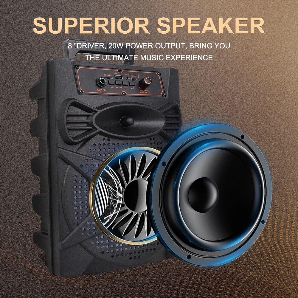 ZQS-809 Portable Wireless Bluetooth Speaker Powerful Woofers
