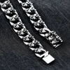 Fashion Vintage Male Skeleton Chain Bracelet Stainless Steel Punk Hip Hop Black All Skull Bracelets Jewelry Gifts Dropshipping 3