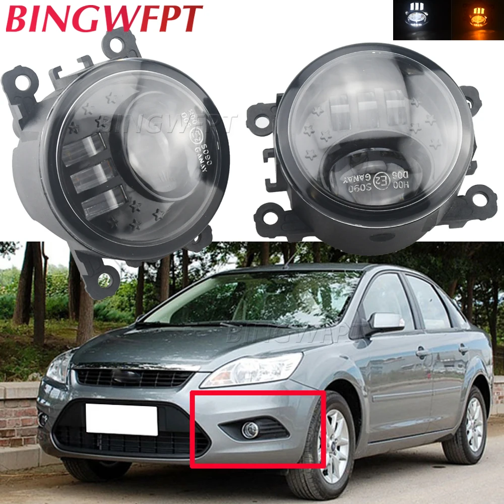 

2X Fog Lights For Ford Focus 2 LED Fog Light For Ford Focus MK2 2009-2011 C-Max 2010-2015 2015-2017 Mustang Headlight Fog Lamp