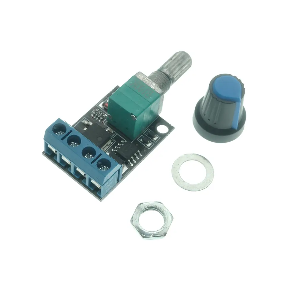 PWM DC Motor Speed Controller 5V 12V 16V 10A Stepless Regulator, Dual Use for Motor & LED Dimming Module image 1