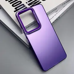 Luxury Metallic Aurora Skin Matte Phone Case Cover for Vivo V30 (IMD purple)