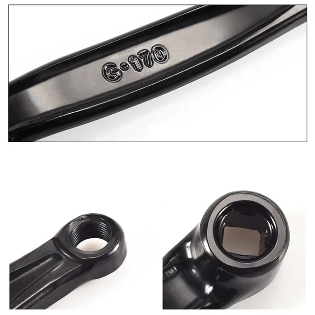 Bras De Manivelle Vélo Simple Gauche En Alliage D'aluminium - 170mm, Trou Carré Ou Rhombique, Remplacement Facile