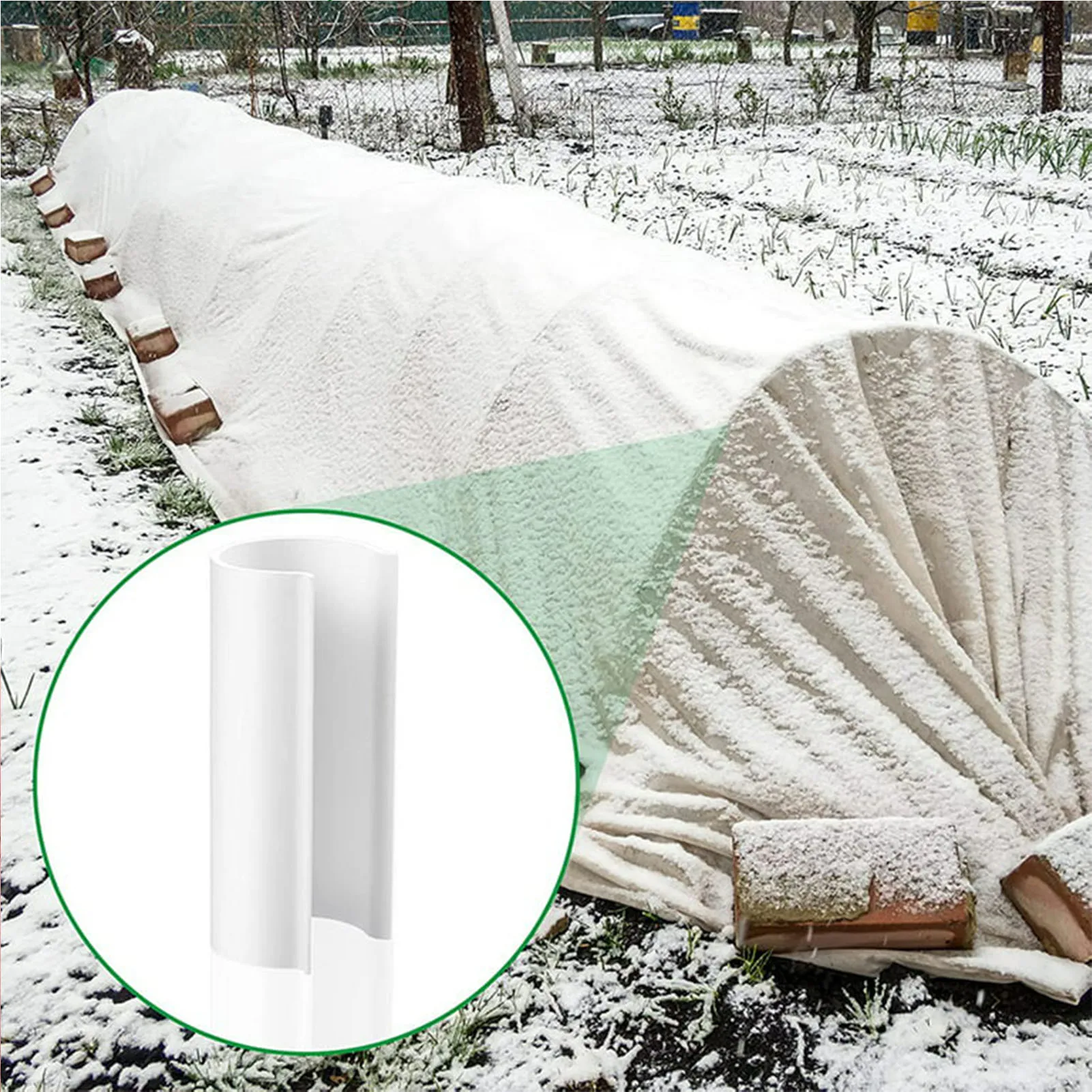 

32pcs Greenhouse Farming Clips Great Toughness PVC Fixing Clamps for Greenhouse Enthusiast Lover