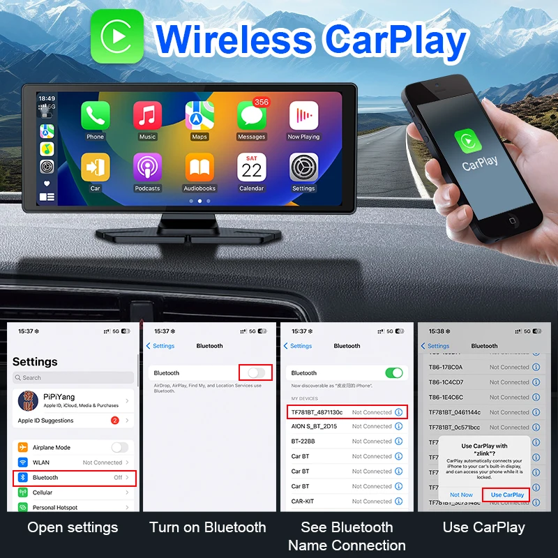  DVR  ķ  ī÷  ȵ̵ ڵ BT GPS ׺̼,   ̷  ÷̾, 1080P Ĺ ī޶, 4K, 10.26 ġ