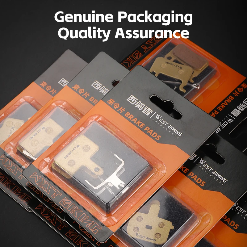 WEST BIKING Bike Brake Pads Wear-resistant Copper Semimetal Disc Brake Pads For Shimano AVID PROMAX E-Bike Bicycle Accessories