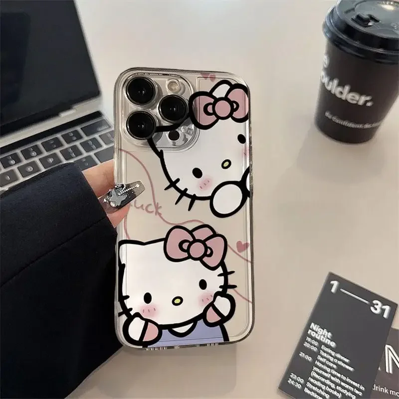 thumbnail image 1 of Sanrio Hello Kitty KT Funda con lazo para Samsung Galaxy A34 5G A55 A35 S24 Ultra S22 Note 20 A54 A13 Funda de silicona, 1 of 5