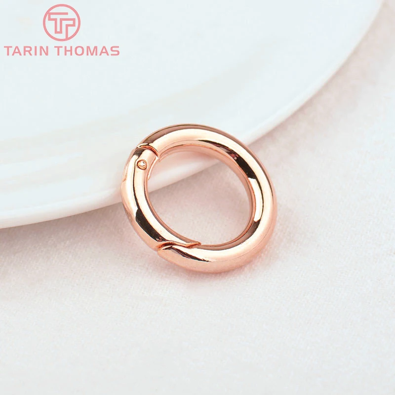 (3293)4PCS 15MM 20MM 24K Gold Farbe Messing Runde Stecker Verschlüsse für Charms Anhänger Hohe Qualität DIY Schmuck Machen Erkenntnisse – Detail 9