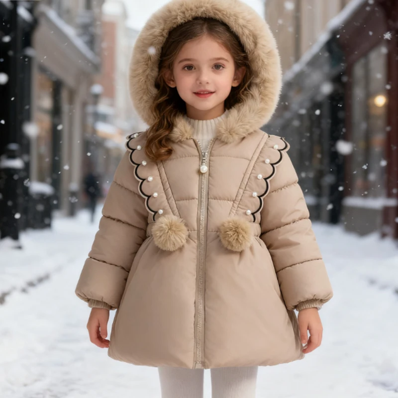 Girls Fur Collar Winter Jacket 1