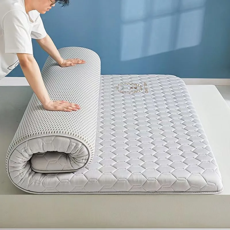 VESCOVO Latex Thickened Mattress Topper 160*200 Tatami Floor Mat Children Bed Topper 150*200
