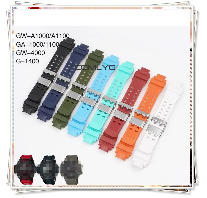 Bracelet Watch Band Strap GA-1000/GW-4000/GW-A1000 Watchband Replacement  Wrist GA1000/GW4000 Watches Watchband Steel buckle
