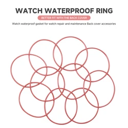 Vibrant Red Watch Case Back Gasket - 0.6mm Thick, 27.5 - 38.5mm O - Ring (30 x0.9x0.6mm)
