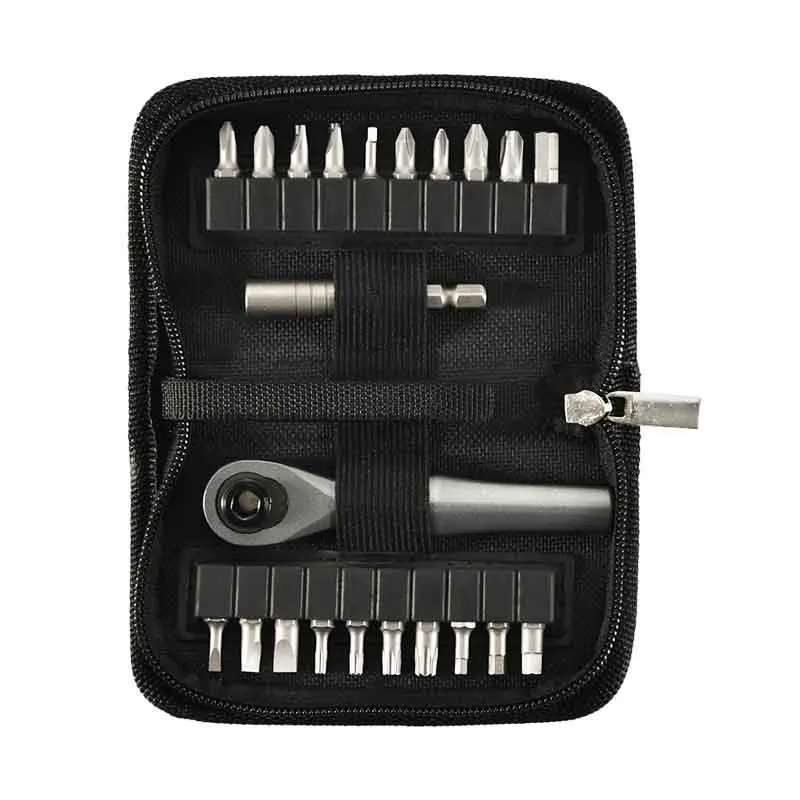 Ratchet Wrench Set 22 in 1 Multifunctional Right Angle Screwdriver Kit Small Mini Ratcheting Screwdriver Combination Set