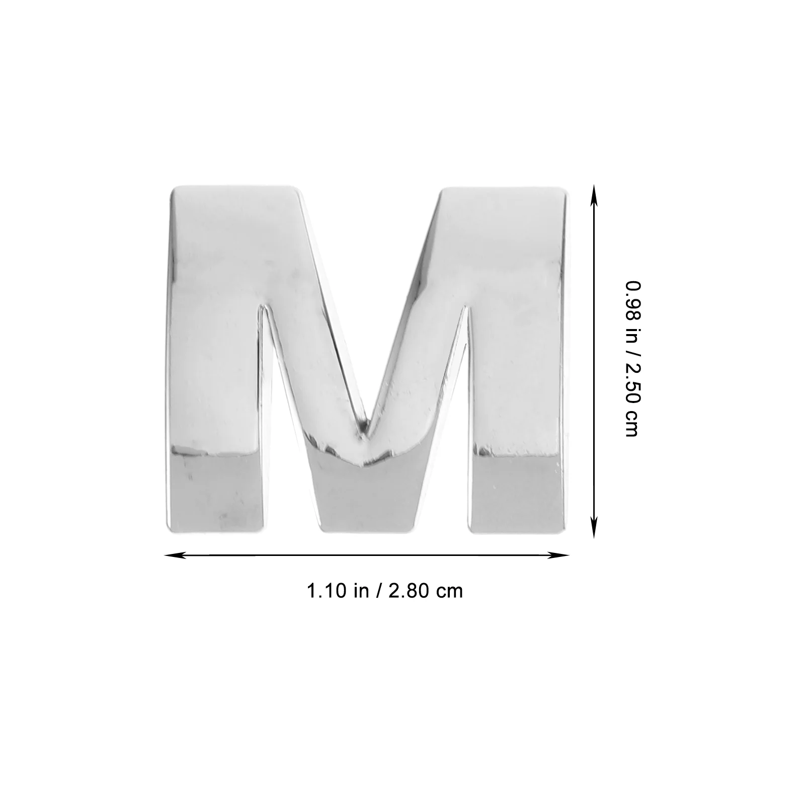 4 Pcs Applique Mailbox Number Metal Zinc Alloy Modern Alphabet Adhesive Stickers
