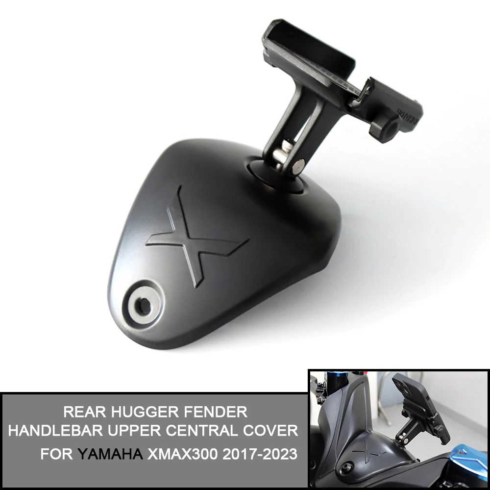 

For Yamaha XMAX300 2017-2023 2022 2021 2020 2018 Carbon Fiber Rear Hugger Fender Handlebar Upper Faucet Cover Shell+Phone Holder