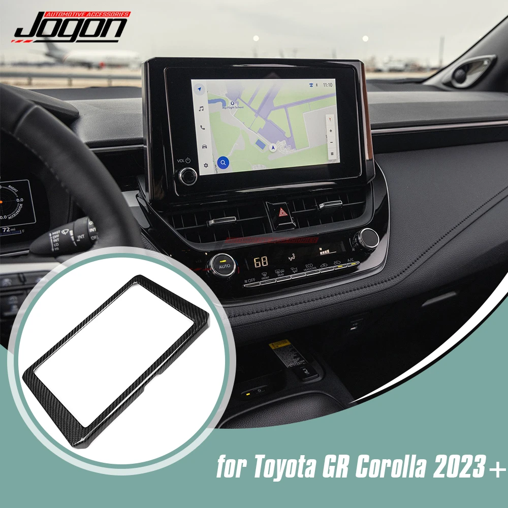 Carbon Fiber Car Interior Center Dashboard GPS Navigation Console Cover ...