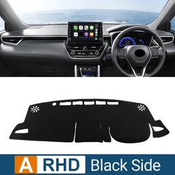 Hybrid Car Dashboard Sun Shade Cover - Non - slip Instrument Desk Accessories (A Black Side RHD)