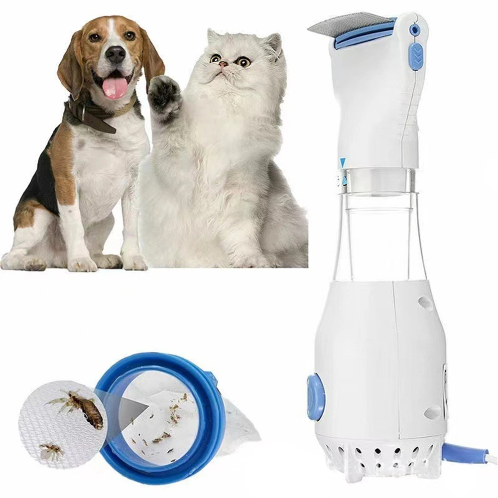 Peine para piojos para mascotas, peine eléctrico para pulgas para perros,  gatos, herramientas de limpieza, blanco (especificación de enchufe del  Reino Unido) JM