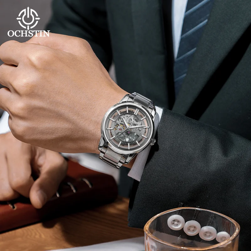 OCHSTIN Master Series New 2024 Sport Street Skeleton Mechanical Movement Waterproof Watch Men's Mechanical Watches