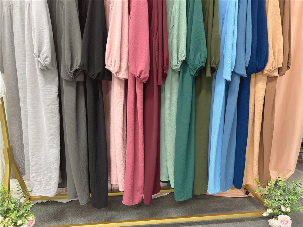S83214014f83a4936ab08e7ea10bb8aa4J Casual Solid Eid Muslim Dress Women Hijab Abaya Kimono Khimar Dresses Kaftan Kebaya Ramadan Abaya Dubai Long Robe Islam Clothing Mallzona