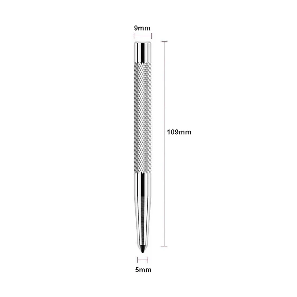 3.7 Inch Knurled Centre Punch Spot Dot Center Punches 94mm Carbon Steel Drilling Metal Hardened Tool
