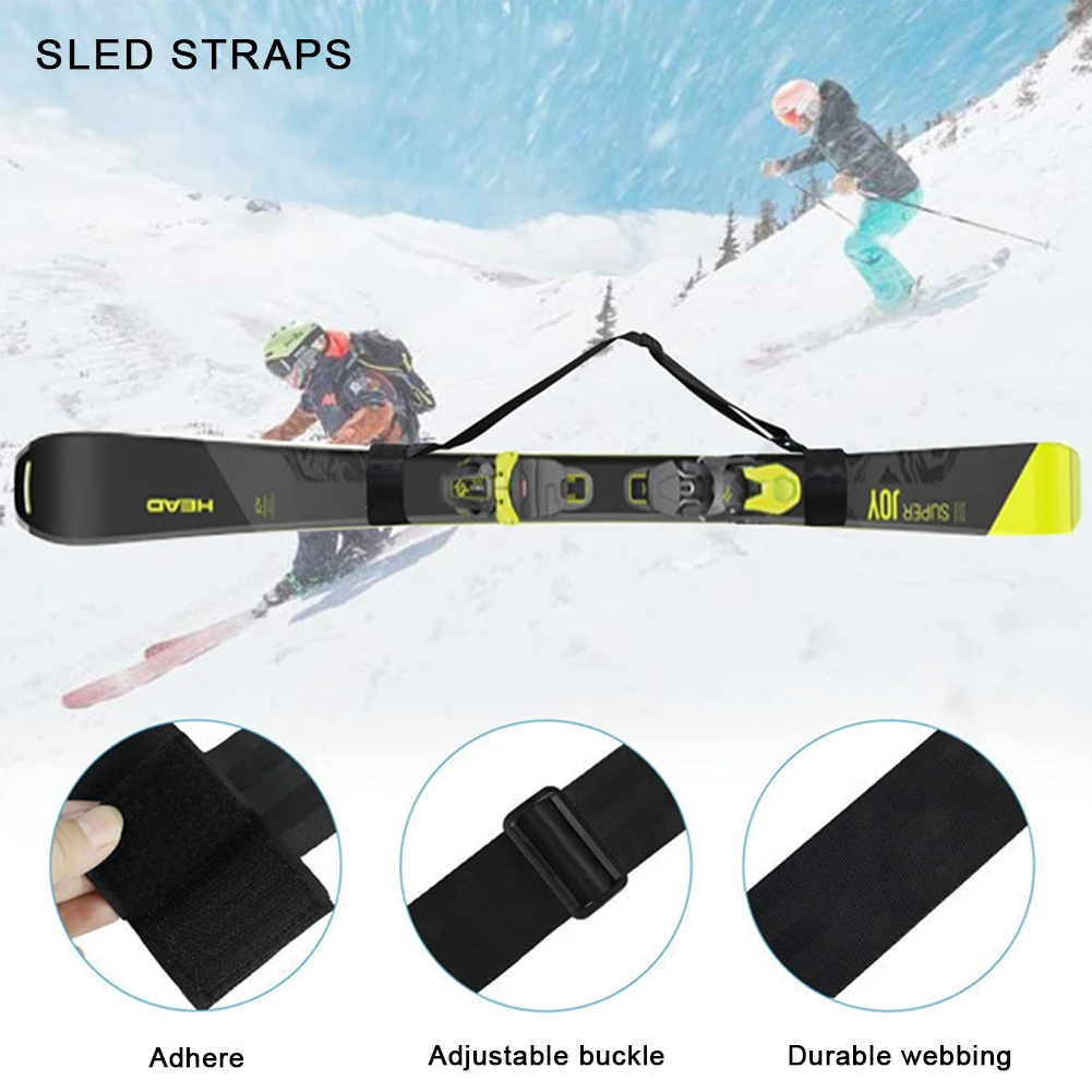 

Ski and Pole Carrier Strap Adjustable Ski Holder Straps Portable Snowboard Carrying Strap Skiing Accessories