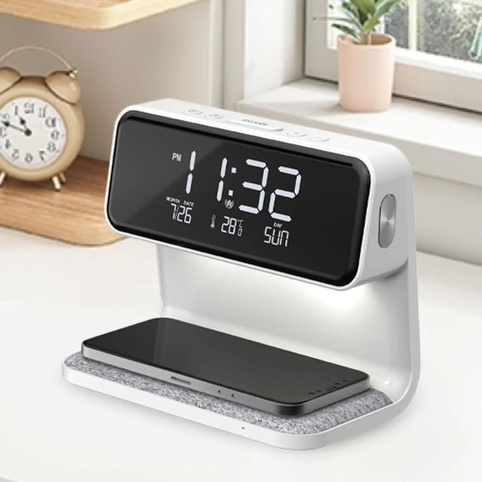 Wireless Charging Lamp Birthday Gifts NightStand Light Bedside Table Lamp for Living Room Bedroom Reading Home Women Men