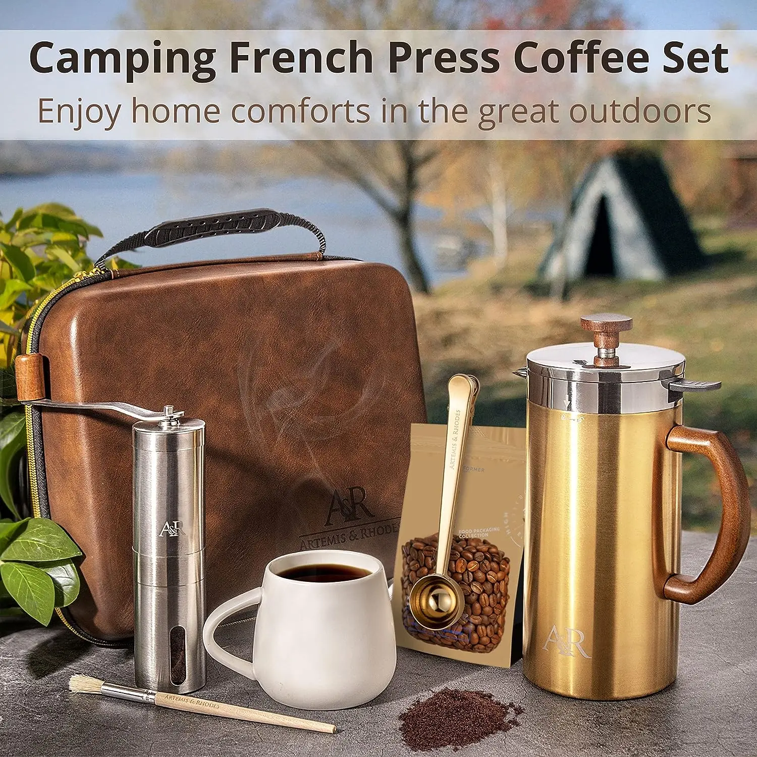 Press Travel Coffee Press - Travel French Press Coffee Maker Set, French  Coffee Grinder Set, Insulated French Press with Grinder - AliExpress