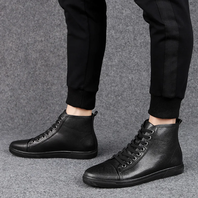 Herren Winterstiefel Aus Echtem Leder Für Warme Outdoor Tage_voghion.com