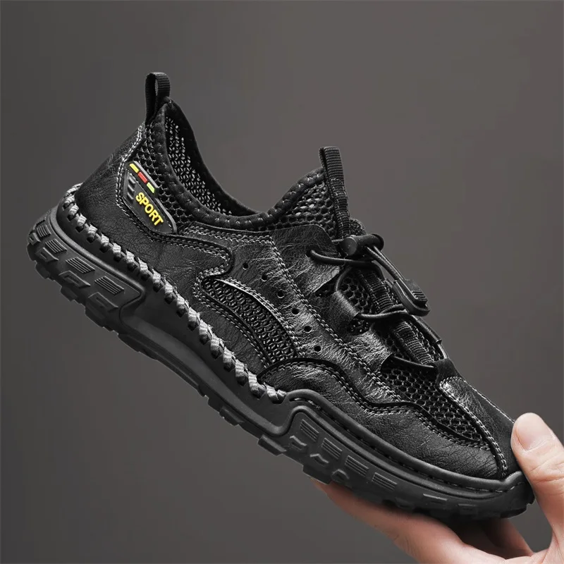Lightweight Mens Leathe Sandals Sneakes Beathable Summe Casual Comfotable Beach Shoes Outdoo Daily Walking_vogvips.com