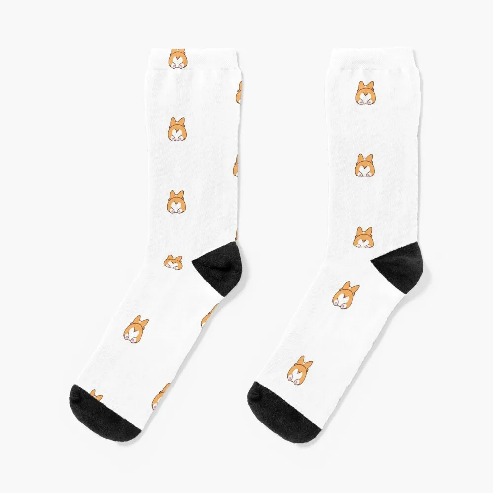 Corgi Butt Socks snow golf anime Luxury Woman Socks Men's