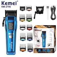KEMEI KM-2796 Hair Salon Hair Clipper Set Metallurgical Blade Digital Hair Clipper Long lasting Battery Life 1